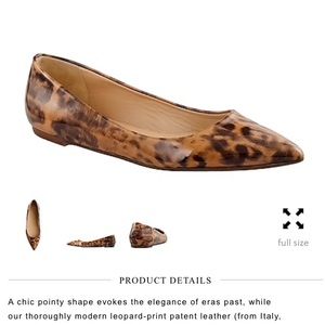 J crew Viv leopard printed patent flats